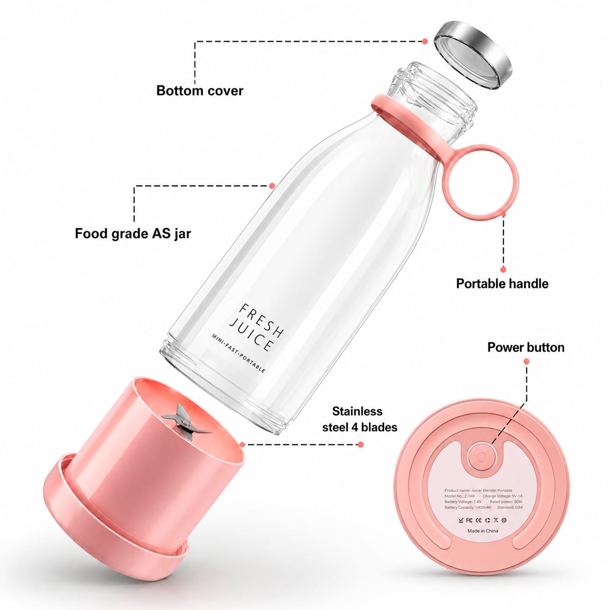 Portable Mini Fresh Juice Bottle